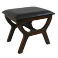 thumbnail image 6 of International Caravan Carmel Faux Leather Stool in Brown, 6 of 7