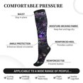 thumbnail image 2 of Pofeuu Purple-Eyed Floral Leopard Print Compression Socks for Women & Men Circulation - Best Support for Nurses,Running,Athletic,Sports, 2 of 7