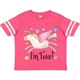 thumbnail image 3 of Inktastic I'm 4 Cute Rainbow Unicorn with Stars and Hearts Boys or Girls Toddler T-Shirt, 3 of 5