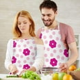 thumbnail image 3 of Pioneer Flower Floral Print Pattern Apron-Garden Aprons for Women with Pockets-Cotton Linen Waterproof Kitchen Cooking Gardening Aprons Adjustable for Kitchen,Cooking,BBQ and Salon 33x27 Inch, 3 of 7