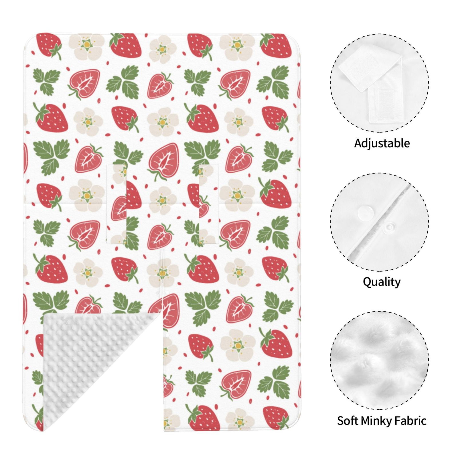 Car Seat Cover Baby - Cute Flower Strawberry Leaves Breathable Infant Car Seat Cover for Baby Carseat, Lightweight Comfort Baby Essentials Must Haves Newborn Stuff for Girl Boy