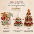 thumbnail image 3 of DIY Quilted Santa Christmas Tree Kit, Handmade Fabric Patchwork Ornament, Holiday Table Decor, Adult Sewing Craft Kit, Snowman Layered Tree, Quilting Gift,Poinsettia, 3 of 6