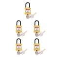 thumbnail image 3 of Ruiboury Cadenas de Verrouillage de Sécurité Courbé en PVC de 38 mm Jaune Résistant et Durable 90x40x19 mm 5Set, 3 of 6
