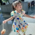 thumbnail image 6 of New trend Baby Dress leaf Prints baby girl dresses Short Sleeve Summer Skirt, 6 of 7