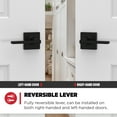 thumbnail image 5 of Kwikset Casey Square Half-Dummy Lever Doorknob Matte Black, 5 of 8