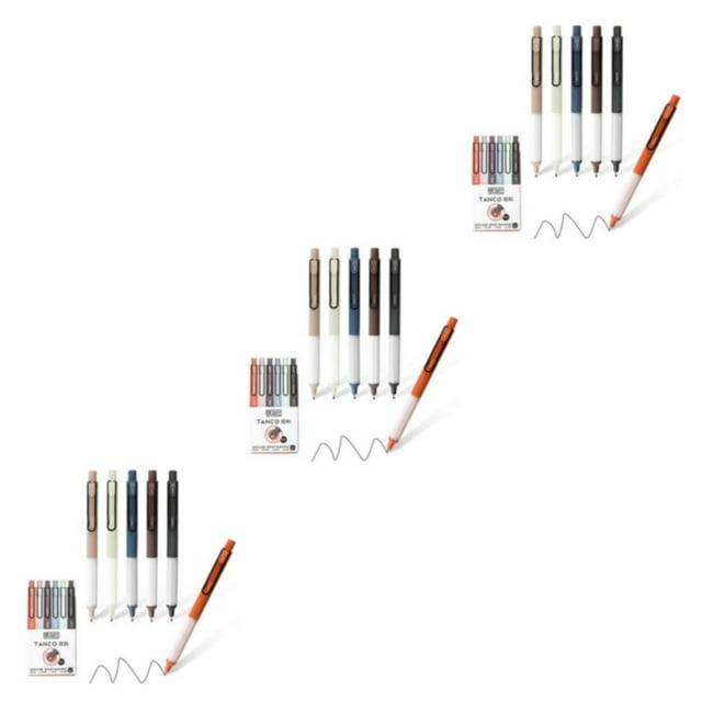 Youkk 6pcs/set Smooth Writing Retractable Gel Pens Pocket Sized And Convenient Suitable For All Occasions 3Set