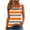 Orange, variant on SnZhen Casual Tank Top for Women Women's Striped Printed Camisole Sleeveless Loose Vest Tops