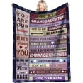 thumbnail image 1 of LHSHID Custom Blanket for Granddaughter Personalized to My Granddaughter from Grandma Letter Throw Blanket for Couch Bed Sofa Mothers Day Birthday Gifts 30"x40", 1 of 6