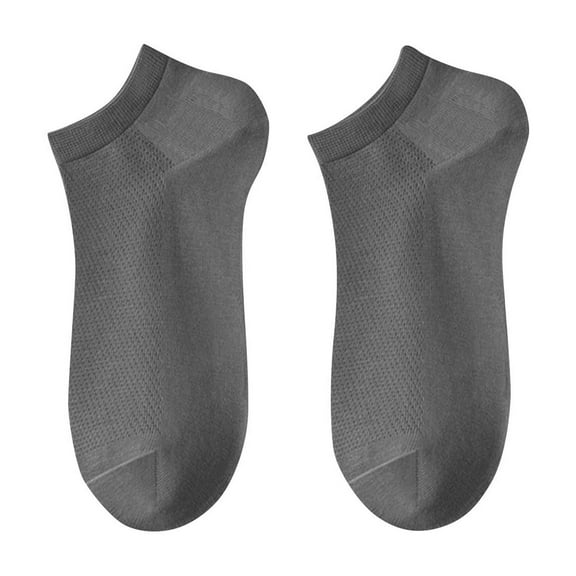 IYTR Men's Low Cut Socks Breathable Cotton Ankle Socks Comfortable Socks for Sneakers Dark Gray Free Size