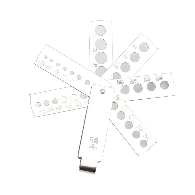 Jauge de Ventilateur, Jauge de Gemme, Acier Inoxydable Durable pour Pierre Gemme