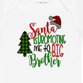thumbnail image 4 of Inktastic Santa is Promoting Me to Big Brother Green Plaid Tree Boys Baby Bodysuit, 4 of 5