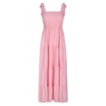 thumbnail image 4 of Gspmoly Robe pour Femmes, Mode Femme Décontractée à Col en V Imprimé Sans Manches Mi-Longue Robe Taille Robe Formelle pour Femmes Cadeaux de Vacances, 4 of 6