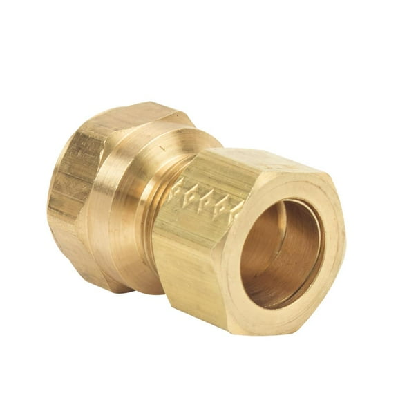Thrifco Plumbing 4401084 66-C 5/8 Inch x 1/2 Inch Lead-Free Brass Compression FIP Adapter