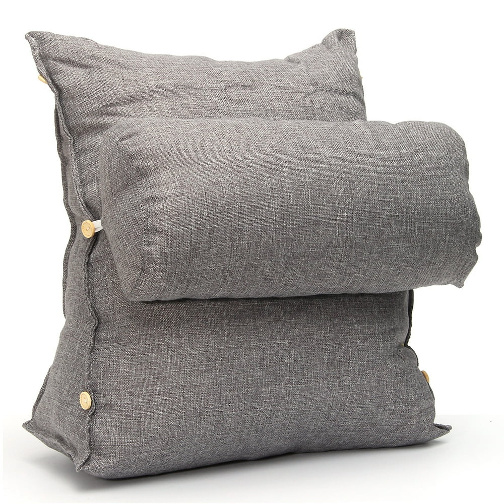 Adjustable Back Micro Plush Bedrest Cushion Pillow Sofa Bed Office Chair Rest Waist Neck Support