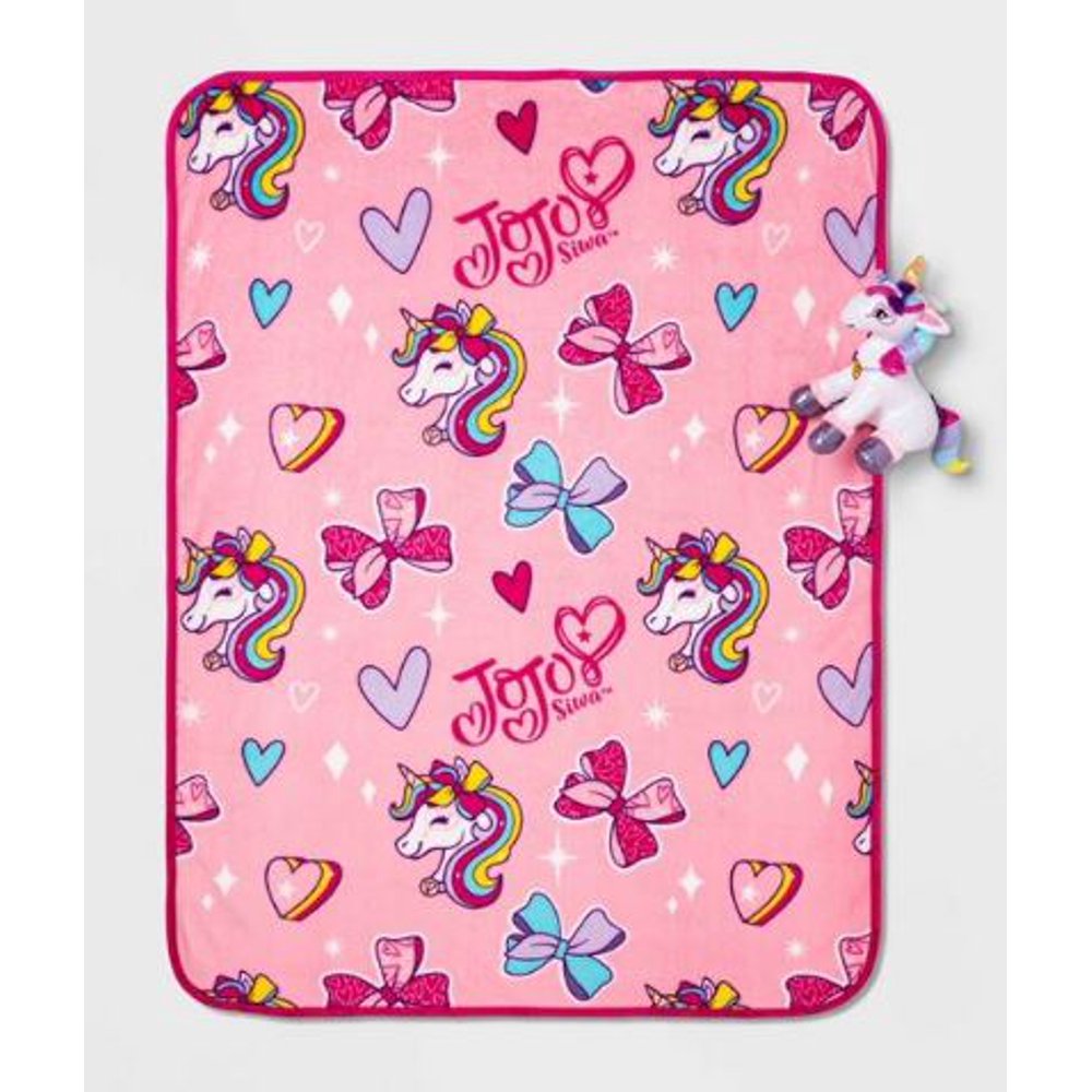 JoJo Siwa Unicorn Throw and Pillow