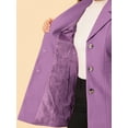 thumbnail image 5 of INSPIRE CHIC Women's Trench Coats Single Breasted Long Outerwear Winter Coat L Light Purple, 5 of 6