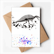 dinosaur huge b bs art deco fashion Welcome Back Greeting Cards Envelopes Blank