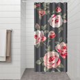 thumbnail image 3 of Waterproof Pioneer Shower Curtain 36x72 Inch Polyester Unique Colorful Floral Shower Curtain for Bathroom Hotel Home Decor with 7 Plastic Hooks, 3 of 5