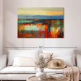 thumbnail image 2 of Elephant Stock Early Morning Light Wall Art - Horizontal Canvas Wall Art - Living Room Wall Decor - Abstract Canvas - Yellow And Red Decor By Kate Boyce - 45" x 30", 2 of 8
