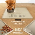 thumbnail image 6 of AVERYDAY 100% Waterproof Thicker Silicone Dog Food Mat, 0.63'' Raised Edge Bowl Mat for Food & Water, Non Slip Pet Feeding Placemat for Messy Drinkers, Perfect for Large Medium Small Breeds, 23"x16", 6 of 7