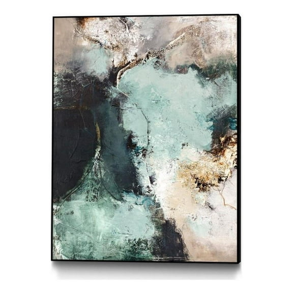 Giant Art Canvas  30x40 Great Green Framed in White