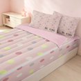 thumbnail image 3 of Erosebridal Cartoon Love Hearts Zipper Twin Comforter Sets with Fitted Sheet and 2 Pillowcases for Girls, Romantic Theme Zipper Bedding Set, Pink Reversible, 3 of 7