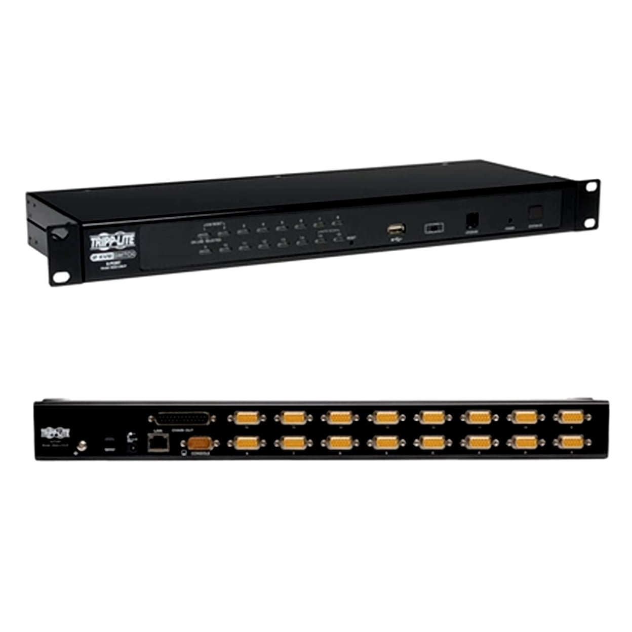 Tripp Lite by Eaton 16-Port Rackmount KVM Switch w/ Built in IP and On Screen Display 1U - 16 Computer(s) - 1 Local User(s) - 1 Remote User(s) - 2048 x 1536 - 1 x Network (RJ-45) - 1 x USB - Rack-m...