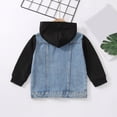 thumbnail image 7 of Toddler Denim Jacket Long Sleeve Denim Hoodie Blue Jacket Boys Spring Jacket 3-4 Years Boy Clothes, 7 of 7