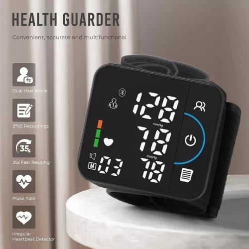 Rechargeable Bluetooth APP Smart LCD Screen Voice Wrist Blood Pressure Monitor