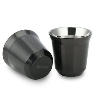 Midnight Espresso Cups & Saucers Black 2.5oz / 80ml