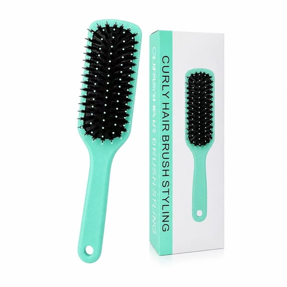 Curly Hair Brush, Curl Defining Brushes, Styling Brush for Curly Hair, Shaping and Defining Curls Brushes for Women (Green)