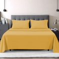 thumbnail image 3 of IR Imperial Rooms Bed Sheet Set 1800 Series Soft Deep Pocket Microfiber 400 Thread Count Brushed Ochre Queen 4 Piece, 3 of 8
