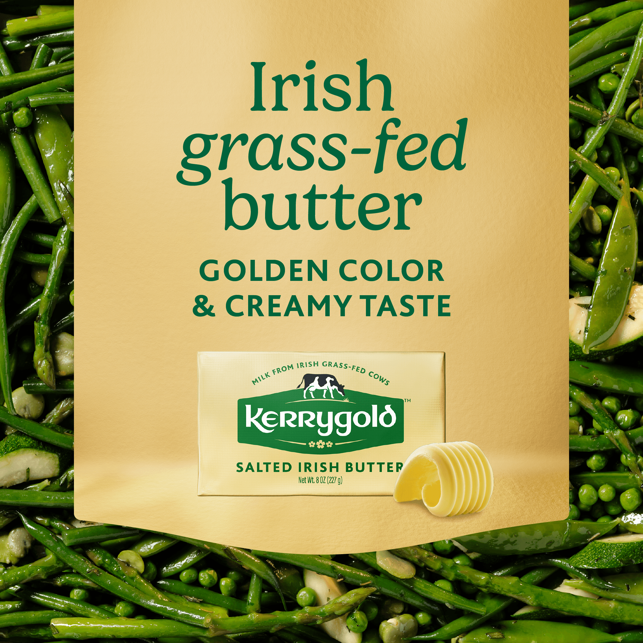 Kerrygold Grass-Fed Salted Pure Irish Butter, 8 oz.