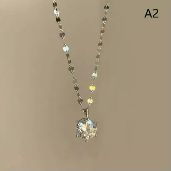 GKNET Shiny Zircon Thin Line Simple Choker Necklace Women Delicate Jewelry Collana Bijoux WY4-Silver-