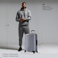 thumbnail image 3 of InUSA Royal 28" Hardside Lightweight Luggage with Spinner Wheels, Handle, and Trolley, Silver, 3 of 12
