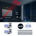 thumbnail image 6 of YiLBX Projection Digital Alarm Clock for Bedrooms, Radio Alarm Clock on Ceiling, USB Charger Port, Temperature & Humidity Display, 7.3”Mirror LED Display,12/24H, Dual Loud Alarm Clock- 4 Dimmer, 6 of 8