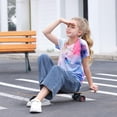 thumbnail image 3 of Lanbubble Girls Short Sleeve Graphic T-Shirt Fashion Cat Tee, Sizes 7-12, 3 of 7