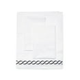 thumbnail image 4 of Melange Home Home Sweet Home Collection 600 Thread Count Cotton Rope Embroidery Bed Sheet Set Navy Twin, 4 of 5