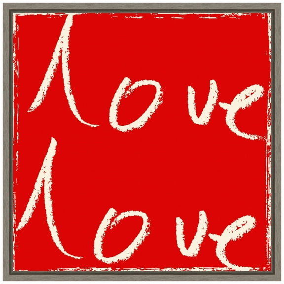 Amanti Art Love Love Framed Canvas Wall Art Print