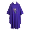 thumbnail image 4 of Chasuble Vestments BLESSUME Priest, mezcla de algodón morado, 4 of 9
