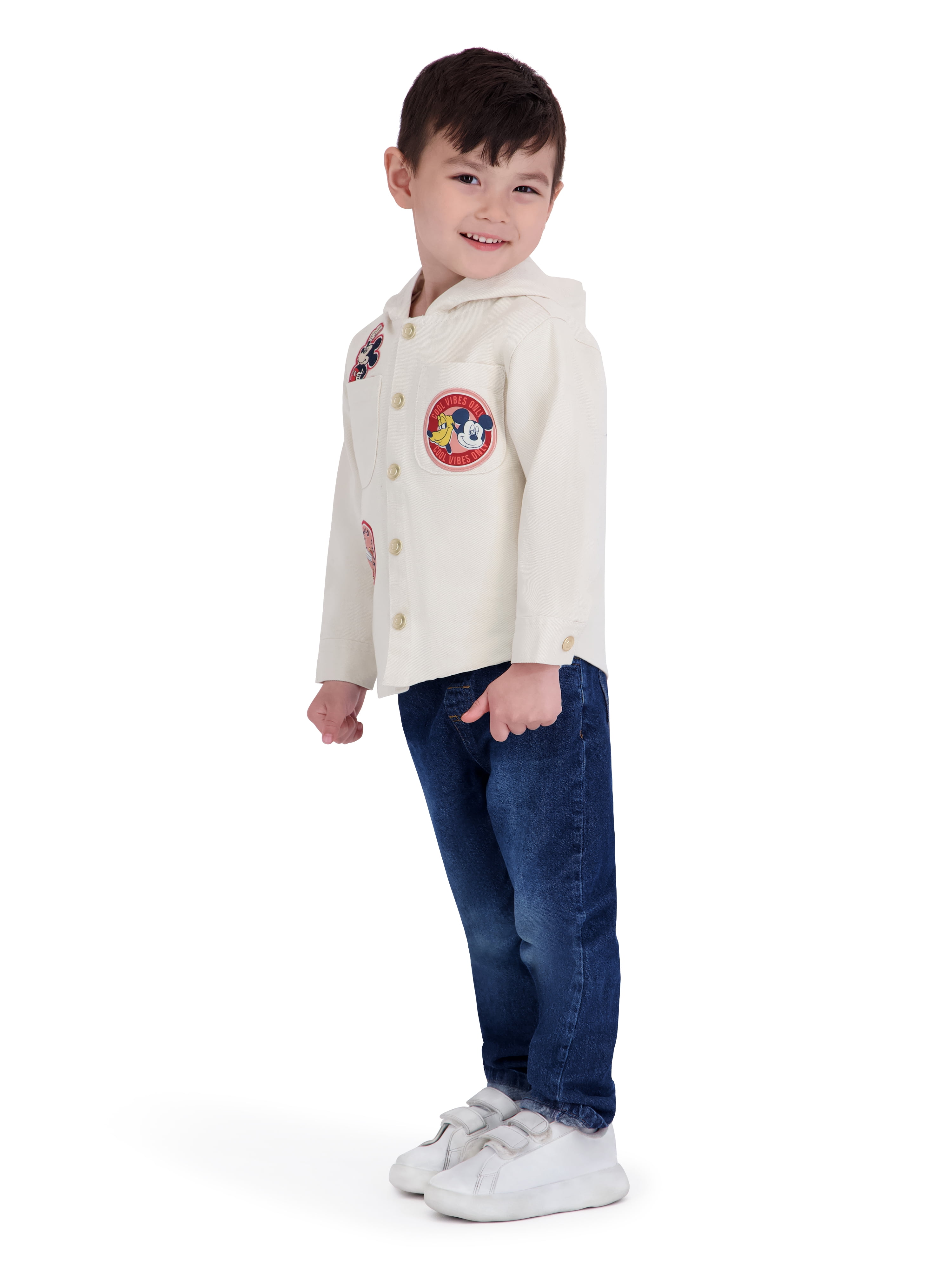 Mickey and Friends Toddler Boy Twill Shacket, Sizes 12M-5T