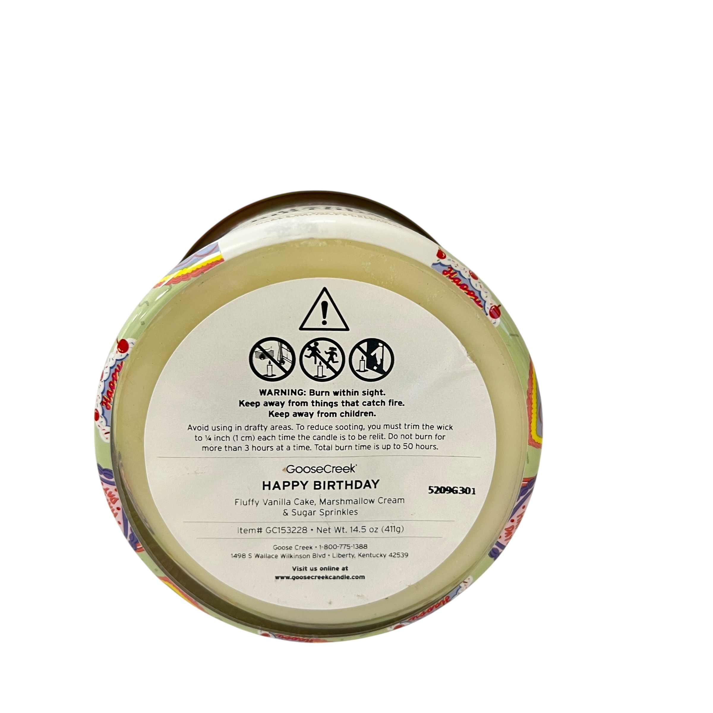 Goose Creek Happy Birthday 3 Wick Candle 14.5 oz