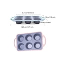 thumbnail image 4 of Moldes Molde para hornear antiadherente de 6 tazas con asa Utensilios para hornear Cupcakes Decoración Gadget de cocina Esfera de molde de Herramientas y accesorios para hornear gris y verde Billuyoard HA080611-02, 4 of 6