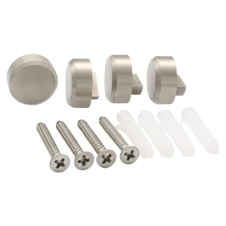 

CRL MC02BN Brushed Nickel Round Mirror Clip Set
