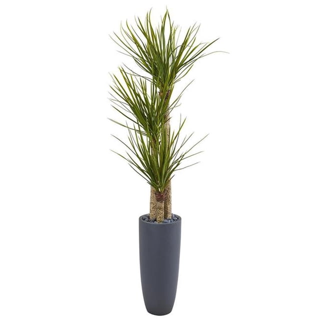 Nearly Natural 9301 6 in. Yucca Artificial Tree in Bullet Planter
