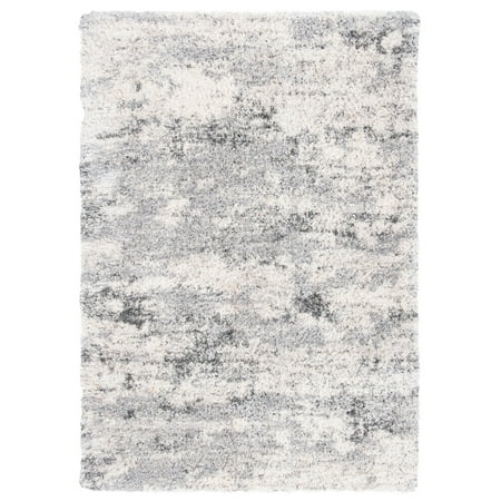 SAFAVIEH Berber Carrie Abstract Shag Area Rug  6  x 9   Ivory/Beige