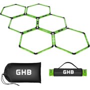 Hex Agility Rings Speed Rings with Carrying Bag 6 Set Portable Hexagon Rings, Agility Ladder for Agility Footwork Training