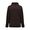 thumbnail image 5 of Lroplie Shirts for Women Plus Size Round Neck Long Sleeve Womens Tops Fashion Bow Collar Solid Buttons Sleeve Knitted Sweater Warm Top Clothes Brown 2023 XL, 5 of 8