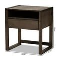 thumbnail image 4 of Bowery Hill Modern Wood 1-Drawer Wood Nightstand in Ash Brown, 4 of 8