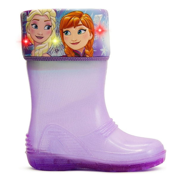 Bota De Lluvia Niña Frozen Luces Lila/cristal 13-21 lila 20